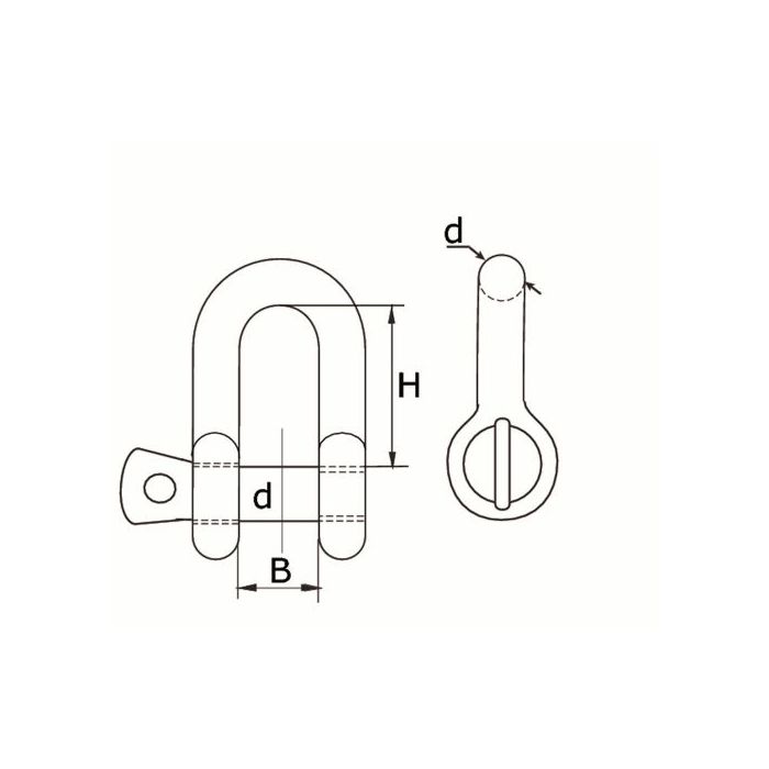 DX D-Sluiting 6 mm