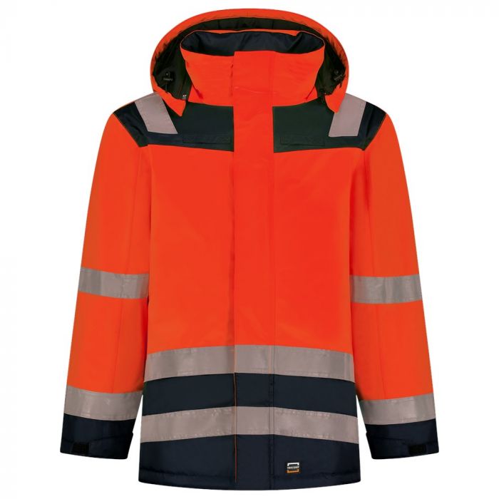 Tricorp Parka High Vis Bicolor 403020 Fluor Red-Ink