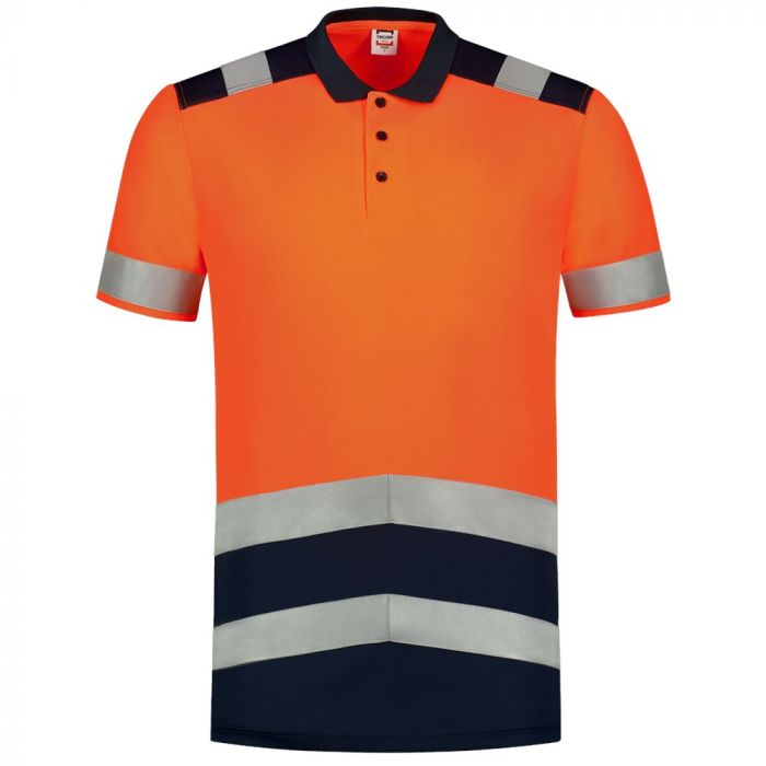 Tricorp Poloshirt High Vis Bicolor 203007 Fluor Orange-Ink
