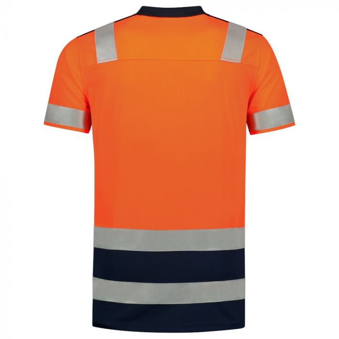 Tricorp Poloshirt High Vis Bicolor 203007 Fluor Orange-Ink
