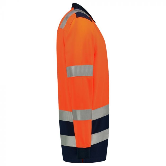 Tricorp Poloshirt High Vis Bicolor Lange Mouw 203008 Fluor Orange-Ink