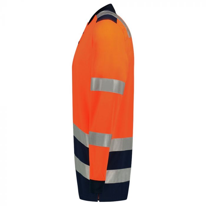 Tricorp Poloshirt High Vis Bicolor Lange Mouw 203008 Fluor Orange-Ink