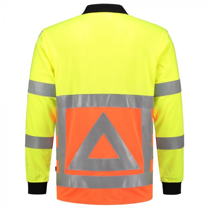 Tricorp Poloshirt Verkeersregelaar Lange Mouw 203002 Fluor Orange-Yellow