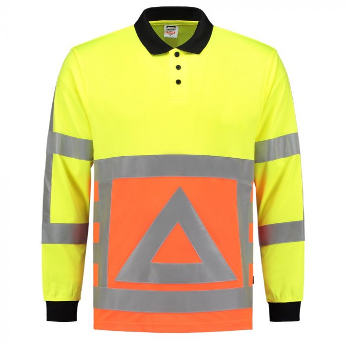 Tricorp Poloshirt Verkeersregelaar Lange Mouw 203002 Fluor Orange-Yellow