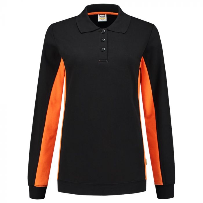 Tricorp Polosweater Bicolor Dames 302002 Black-Orange