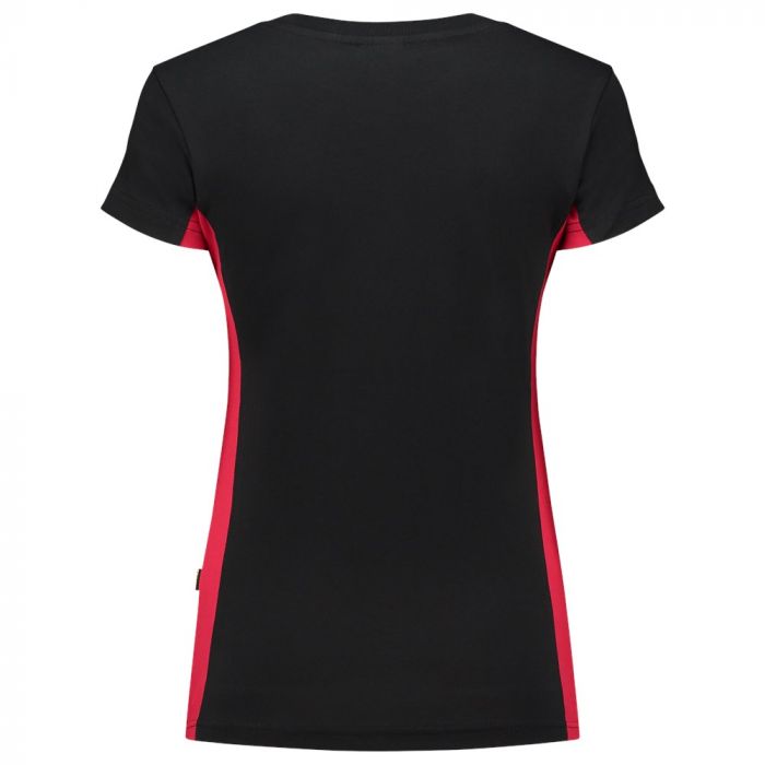 Tricorp T-shirt Bicolor Dames 102003 Black-Red