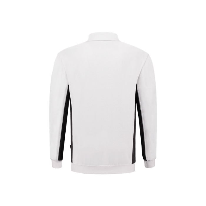 Tricorp Polosweater Bicolor Borstzak 302001 White/Darkgrey