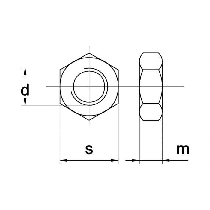 - Zeskantmoer Zwart DIN 934 8.8