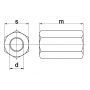 - Zeskant Moer Hoog, Din 6334 Rvs