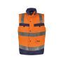 Dassy Hogezichtbaarheidsbodywarmer Bilbao PES70 Fluo-oranje/Marineblauw