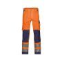 Dassy Hogezichtbaarheidsbroek Buffalo PESCO74 Fluo-oranje/Marineblauw