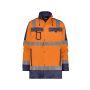 Dassy Hogezichtbaarheidsparka Limasol PES70 Fluo-oranje/Marineblauw