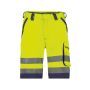 Dassy Hogezichtbaarheidsshort Lucca PESCO74 Fluogeel/Marineblauw
