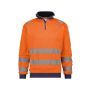 Dassy Hogezichtbaarheidssweater Denver PESCO84 Fluo-oranje/Marineblauw