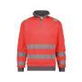 Dassy Hogezichtbaarheidssweater Denver PESCO84 Fluorood/Cementgrijs