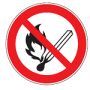 Delftechniek PICTOGRAM ROKEN EN OPEN VUUR VERBODEN<BR/>PIC 201<BR/>DIA 100MM DIA 100MM