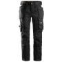 Snickers Allroundwork, Stretch Werkbroek Met Holsterzakken  6241 Zwart