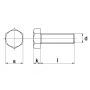 Tapbout Zeskant DIN 933 10.9 Zwart M16X50