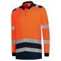 Tricorp Poloshirt High Vis Bicolor Lange Mouw 203008 Fluor Orange-Ink