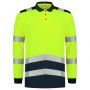 Tricorp Poloshirt High Vis Bicolor Lange Mouw 203008 Fluor Yellow-Ink