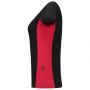 Tricorp T-shirt Bicolor Dames 102003 Black-Red