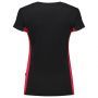 Tricorp T-shirt Bicolor Dames 102003 Black-Red