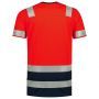 Tricorp T-shirt High Vis Bicolor 103006 Fluor Red-Ink