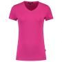 Tricorp T-shirt V Hals Fitted Dames 101008 Fuchsia
