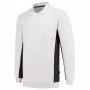 Tricorp Polosweater Bicolor Borstzak 302001 White/Darkgrey