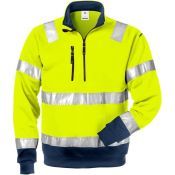 Fristads High Vis Sweatshirt Met Korte Rits Klasse 3 728 Bpv