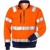 Fristads High Vis Sweatshirt Met Korte Rits Klasse 3 728 Bpv