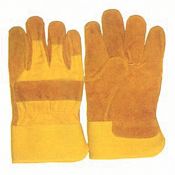 Ansell Handschoen Winter Rundsplit Geel Bruin Foam Gevoerd