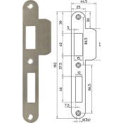 Oxloc Sluitplaat rvs  p7010-00l TBV 320304