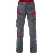 Fristads Broek 2555 Stfp   Grijs/rood