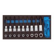 Gedore Dopsleutel-schroevendraaierset 1500 CT1-ITX 19 LKP 1/2" in 1/3 CT module