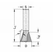 - Zwaluwstaartfrees 13,5mm D=8 24323-5-13500