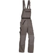 PKA-Workwear Amerikaanse Overall Pka Met Kniezakken Threeline Image Grijs/zwart