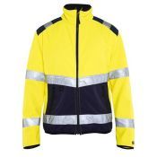 Blaklader Softshell Jas Hi-vis Klasse 2 4877 Geel/marineblauw