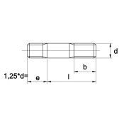 Tapeind DIN 939 8.8 Zwart