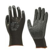 - Werkhandschoen Nylon Latex Coating Tricot Boord Zwart