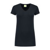 Lemon & Soda T-shirt V-neck cot/elast SS for her 296C Dark Navy mt S