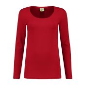 Lemon & Soda T-shirt Crewneck cot/elast LS for her 187C Rood