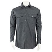 Triffic Heren werkoverhemd Circulair denim zwart