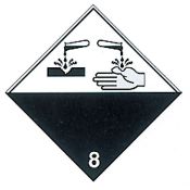 - Adr Etiket Klasse 8 Bijtende Stoffen Veiligheidsetiketten