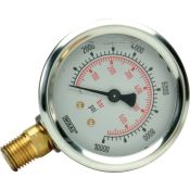 BVA Manometer  Gbw 1460 0-1000bar 1/4m 63mm 0-1000BAR 1/4M 63MM