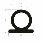 CARROSSERIEPROFIEL 26X22MM EPDM