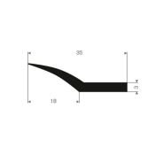 CARROSSERIEPROFIEL 35X3MM EPDM