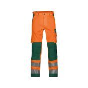 Dassy Hogezichtbaarheidsbroek Buffalo PESCO70 Fluo-oranje/Flessengroen