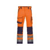 Dassy Hogezichtbaarheidsbroek Chicago PESCO74 Fluo-oranje/Marineblauw