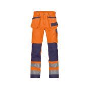 Dassy Hogezichtbaarheidsbroek Glasgow PESCO74 Fluo-oranje/Marineblauw